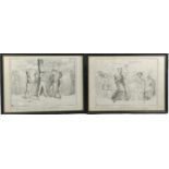 AFTER JOHN DOYLE (1797-1868) TWO POLITICAL SKETCH PRINTS PUBLISHED BY THOMAS MCLEAN ‘A row in the