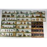 A COLLECTION OF GLASS STEREOSCOPES WITH PAINTED SCENES