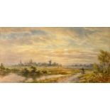 WIMBLEDON INTEREST: CHARLES PYNE (1841-1920) A PAIR OF WATERCOLOURS OF WIMBLEDON COMMON (2)