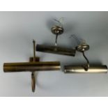 THREE BRASS WALL SPOTLIGHTS FOR PAINTINGS (3)