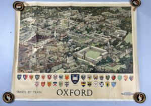 A RAILWAY MAP ADVERTISING TOURISM TO OXFORD