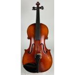 A SMALL SIZED FRENCH VIOLIN BY JTL, MIRECOURT CIRCA 1920 Labelled: 'Dulcis et Fortis' Length of