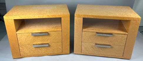 A PAIR OF BIRDS EYE MAPLE STYLE SIDE TABLES, Provenance: By repute removed from The Candy Brothers