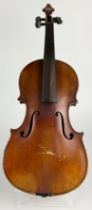 A SMALL SIZED FRENCH VIOLIN CIRCA 1900, Labelled inside 'Copie de Antonius Stradiuarius...Anno