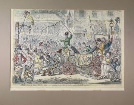 JAMES GILLRAY (1757-1815) 'THE MIDDLESEX ELECTION 1804', Hand coloured engraving on paper, 'a Long-