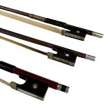 A COLLECTION OF THREE VIOLIN BOWS (3) Two full sized, one small sized.