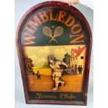 WIMBLEDON INTEREST: A WIMBLEDON TENNIS PANEL 90cm x 60cm