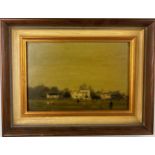 WIMBLEDON INTEREST: EDWARD DAWSON (1941-91) OIL PAINTING ON CANVAS OF WIMBLEDON COMMON, From the