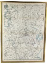 EDWARD WELLER (1819-1884) 'LONDON AND SOUTHWEST RAILWAY' map, coloured. Mounted in a frame and