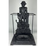 A 19TH CENTURY CAST IRON 'LORD NELSON' STICK STAND, Depicting a full length figure of the Admiral