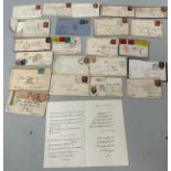 A LARGE COLLECTION OF ENVELOPES AND LETTERS CIRCA ADDRESSED TO JOHN AUGUSTUS TULK, son of