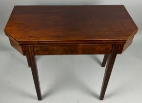 A VICTORIAN MAHOGANY TEA TABLE, Rising top raised on four legs. 90cm x 75cm x 45cm