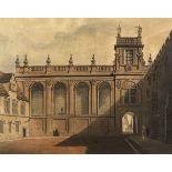 AFTER AUGUSTUS CHARLES PUGIN (1762-1832), coloured engraving of Trinity College Chapel, Oxford.