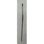 AN AFRICAN WOODEN SPEAR, Most probably 20th Century. 153cm in length.