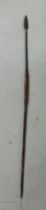 AN AFRICAN WOODEN SPEAR, Most probably 20th Century. 153cm in length.