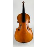 A SMALL SIZED FRENCH VIOLIN CIRCA 1900, Unlabelled. Length of back: 330mm