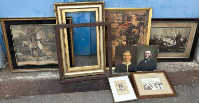 A COLLECTION OF PRINTS AND FRAMES, to include one after George Morland (1763-1804)