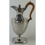 A GEORGE III COFFEE POT MARKED G H Weight 560gms 30cm H