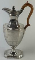 A GEORGE III COFFEE POT MARKED G H Weight 560gms 30cm H