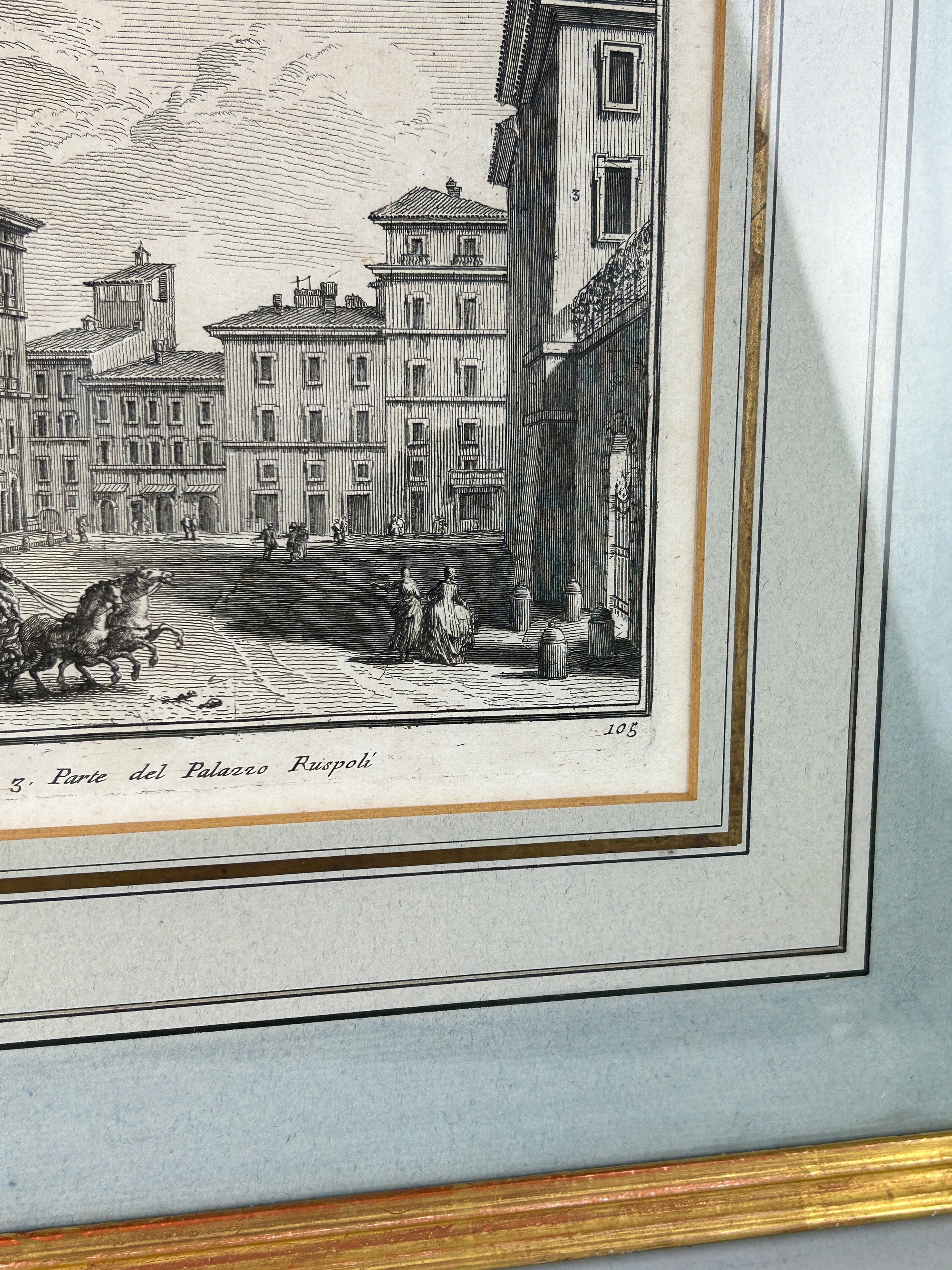 GIUSEPPE VASI (1710-1782) ENGRAVING 105 FROM 'VEDUTE DI ROMA', Christie’s stencil to verso 32cm x - Image 5 of 6