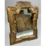 A 19TH CENTURY GILTWOOD MIRROR, Mounted as a dressing table mirror. 60cm x 45cm