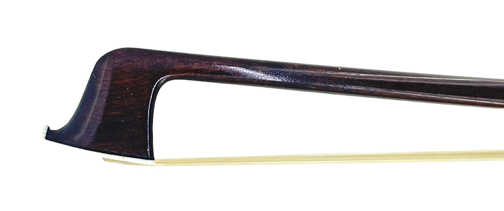 A SILVER MOUNTED VIOLA BOW BY JAMES TUBBS, Stamped 'Jas Tubbs' Round stick Weight: 70gms Repaired - Image 2 of 2