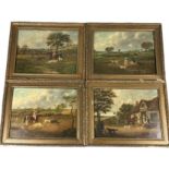 FOLLOWER OF JOHN NOST SARTORIOUS (1759-1828) 'A GOOD DAY'S HUNTING' A set of four hunting scenes,