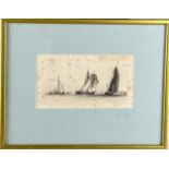 EDWARD WILLIAM COOKE (1811-1880), Etching of three ships 'Fishing Smack, Schooner and Sloop-rigged