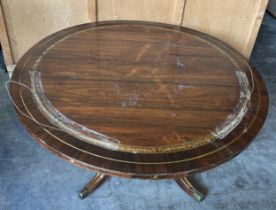 ATTRIBUTED TO GILLOWS OF LANCASTER: A REGENCY BREAKFAST TABLE CIRCA 1820, rosewood and tulipwood