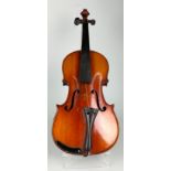A SMALL SIZED FRENCH VIOLIN BY JTL, MIRECOURT CIRCA 1920 Labelled: 'Dulcis et Fortis' Length of