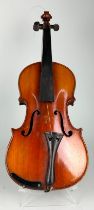 A SMALL SIZED FRENCH VIOLIN BY JTL, MIRECOURT CIRCA 1920 Labelled: 'Dulcis et Fortis' Length of