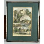 PUTNEY INTEREST: AN UNUSUAL HAND COLOURED PRINT 'IN AND ABOUT PUTNEY' DEPICTING THE FIREPROOF