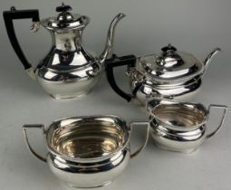 A SILVER TEA SET BY E H PARKIN AND CO. comprising a silver tea pot, coffee pot, milk pail and