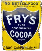 AN ENAMEL SIGN FOR 'FRY'S PURE CONCERNTRATED COCOA, ‘Fry’s Pure Concentrated Cocoa, 300 Gold Medals’
