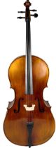 A CONTEMPORARY CELLO, Unlabelled. Length of back: 760mm