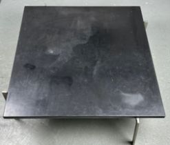 POUL KJAERHOLM (1929-1980) PK61 COFFEE TABLE WITH BLACK SLATE TOP, The slate top sitting on four