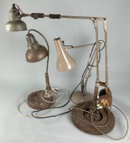 A COLLECTION OF THREE INDUSTRIAL ANGLEPOISE LAMPS (3)