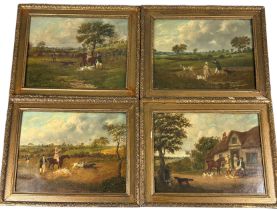 FOLLOWER OF JOHN NOST SARTORIOUS (1759-1828) 'A GOOD DAY'S HUNTING' A set of four hunting scenes,