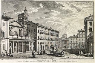 GIUSEPPE VASI (1710-1782) ENGRAVING 105 FROM 'VEDUTE DI ROMA', Christie’s stencil to verso 32cm x