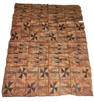 A LARGE SAMOAN TAPA (SIAPO) CLOTH POSSIBLY 19TH CENTURY, 210cm x 160cm