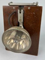 AN ANTIQUE BOXED TORCH LAMP, early 20th century.