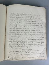 A RARE 19TH CENTURY VISITOR'S BOOK WITH EXTRAORDINARY MONOLOGUE BY GIDEON ALGERNON MANTELL (1790-