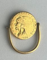 AN AMERICAN INDIAN GOLD 2 1/2 DOLLARS DATED 1926 Weight: 5.95gms