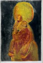 TONY LAWRENCE (BRITISH), 'SUN GOD RA', monotype, signed and dated 'Tony Lawrence 1993' (lower