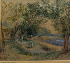 THOMAS ROBERT COLMAN DIBDIN (1810-1893) 'MILLFIELD LANE - HIGHGATE' WATERCOLOUR ON PAPER