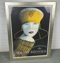 PHIPPS SOMMER, 'CHAMPAGNE LIEBART REGNIER', poster, hand signed and stamped, framed and glazed,