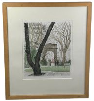 DAVID GENTLEMAN (B.1930) 'POSTMAN'S PARK' LITHOGRAPH, Limited edition 1/75, signed by the artist