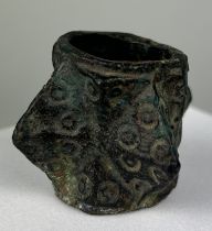A BRONZE AXE OR MACE HEAD POSSIBLY BYZANTINE