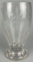 A 1930S LUDWIG KNY CUT STUART GLASS FOOTED VASE, 23cm h