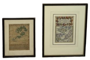 TWO 18TH CENTURY MAPS, to include one of the Isles of Scilly by Thomas Kitchin and another Scilly